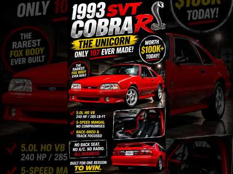 Thumbnail for 🔥 SEO BANGER: 1993 SVT COBRA R — THE 107-CAR FOX BODY UNICORN! 🐍💰 by the 107