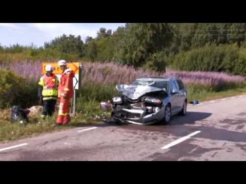 Mc-förare skadades svårt i omkörningsolycka