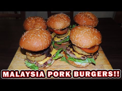 Ultimate Pork Burger Challenge in Petaling Jaya, Malaysia!! Video