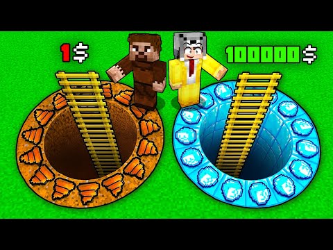 FAKİR YER ALTI TÜNELİ VS MİLYONER YER ALTI TÜNELİ - Minecraft