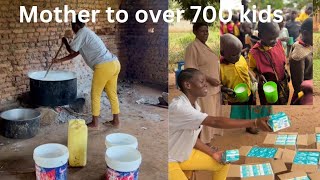 Porridge For Over 700 Village kids / african village school life #world #lifestyle #villagelife