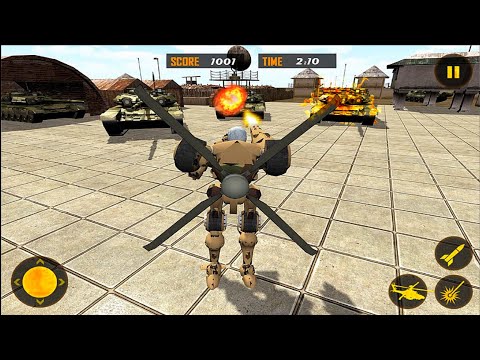 Helicopter Robot Transformation Games 2022: Army Robot Battle - Android iOS Gameplay