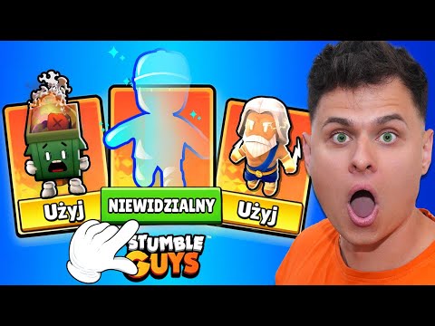 TESTUJĘ "NIEWIDZIALNOŚĆ" NOWĄ EMOTKĘ I NOWE SKINY! Beta 0.55 Stumble Guys