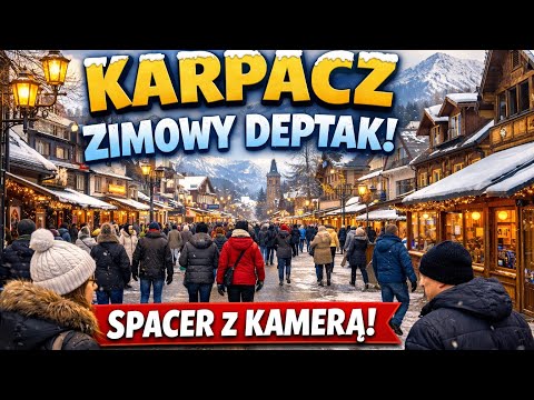 Karpacz zimą 2026 ❄️ Spacer po deptaku (4K-60fps)