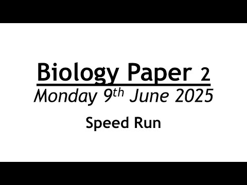 Edexcel GCSE Combined Science Biology Paper 2 - Speed Run