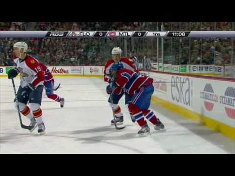 Canadiens vs. Panthers, hi-sticking, elbowing, knee-to-knee hitting (2010-10-30)