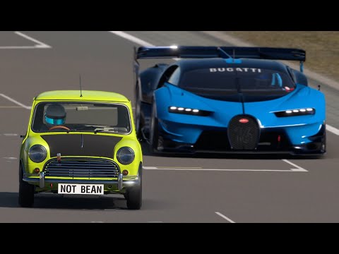 Thumbnail for Mr. Bean vs Bugatti Vision Gran Turismo at Nurburgring Nordschleife Track Day by Vision Gran Turismo