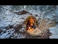 Building A Warm And Cozy Dugout For Survival Log Shelter Secret Cave Winter Bushcraft