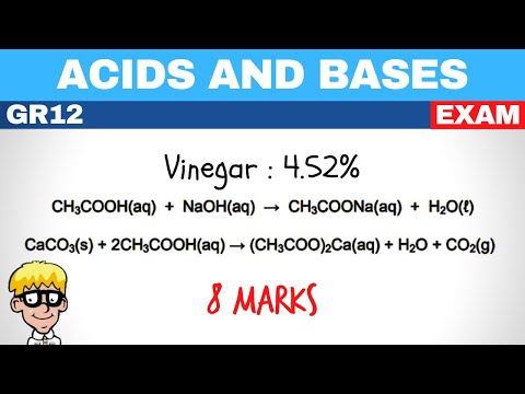 Acids and Bases Grade 12 Exam Questions