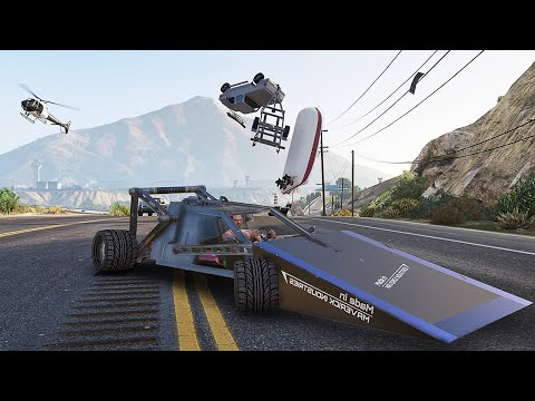 GTA 5 OPTIMIZED RAMP CAR RAMPAGE - SUPER CINEMATIC PICTURE ON SLOW MO ep.16