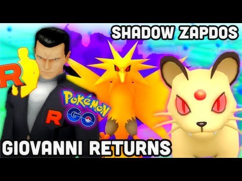 Giovanni returns w/ Shadow Zapdos in Pokemon GO | Best Pokémon to use