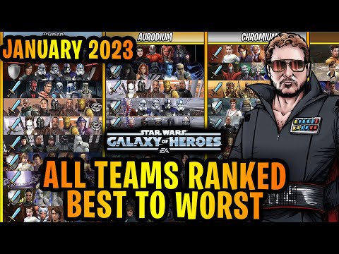 ALL TEAMS RANKED BEST TO WORST IN STAR WARS: GALAXY OF HEROES - JANUARY 2023