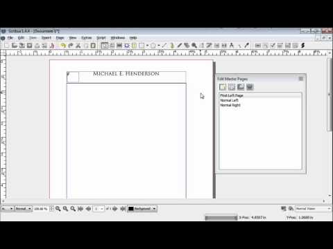 How to Typeset a Novel in Scribus Part 3: Master Pages (cont)