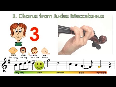 Chorus From Judas Maccabaeus | Suzuki Violin book 2 | Notes & finger pattern tutorial on violin