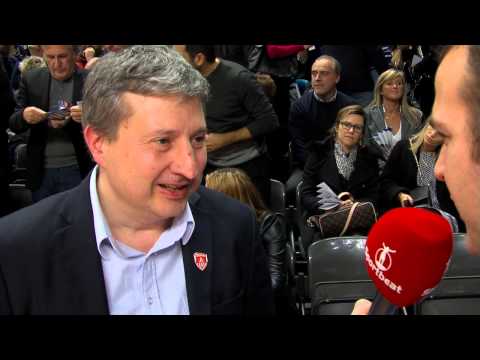 Schepen van Sport Ludo Van Campenhout voor Giants   Charleroi