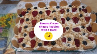 🍌BEST BERRY PUDDING WITH BANANAS!!🍓BLUEBERRIES & STRAWBERRIES! SO DELICIOUS!!!🍌