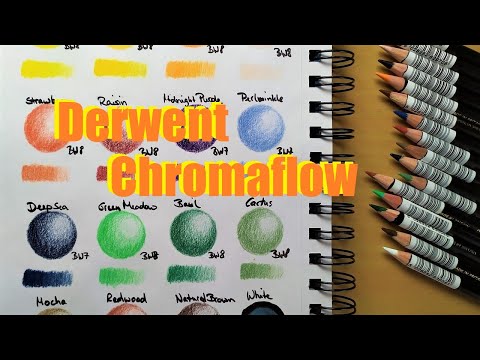 Swatching some Derwent Chromaflow Pencils / Time-Lapse