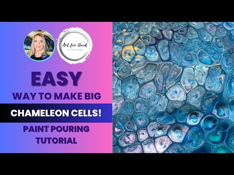 Easy Way to Make HUGE Cells in Paint Pouring - Chameleon Cells Tutorial for Beginners