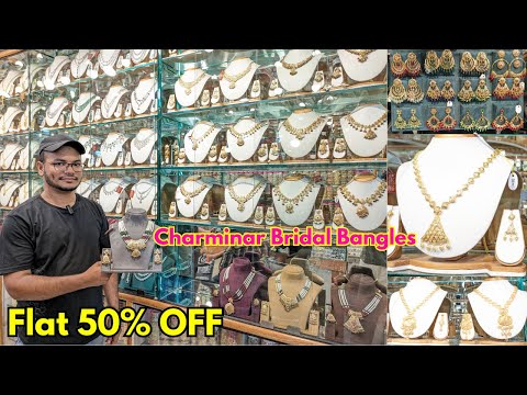 Flat 50% OFF Charminar Bridal Bangles Collection | Lad Bazar Bangles Market | #onlineshopping