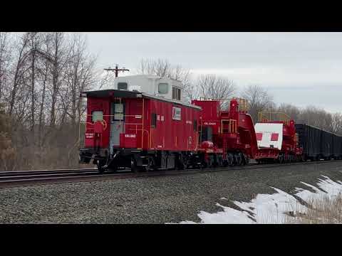 The Red Caboose Returns! CSX Q634 featured a High and Wide car & Caboose once again! (3/8/21) [4K60]