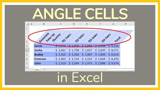 How to Make Angled Cells in Excel - Tutorial