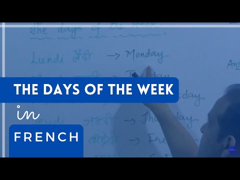 The days of the week in French