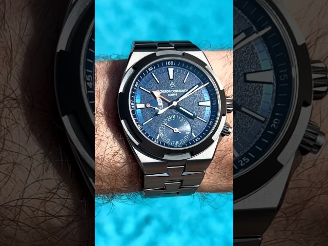 Vídeo relacionado con GMJGCIRVC Banda de reloj de cuero genuina para la serie Vacheron Constantin Overseas 4500V 5500V P47040 STARE MIRS DE MATROS DE HOJA DE ACEDILLA DE ACERO DE ACERADO