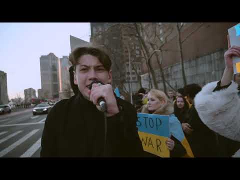 War in Ukraine. Rallies in NYC. 2022.02.27