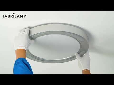 Vídeo de ASHER Plafón LED Moderno Plata 72W Fabrilamp / Abrila