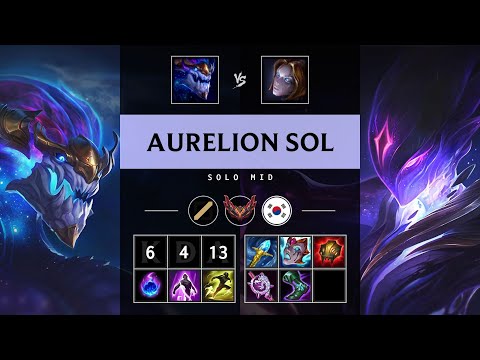 Aurelion Sol Mid vs Orianna - KR Grandmaster Patch 25.21