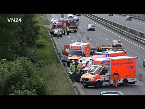 09.06.2019 - VN24 - PKW schleudert auf A2 in die Leitplanken - vier Verletzte