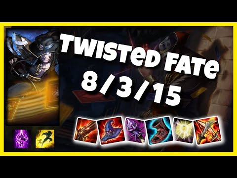 EU Challenger Twisted Fate MID (8/3/15) vs LUCIAN Gameplay Replay - Patch 10.20