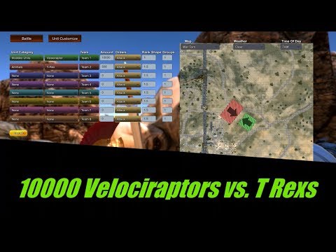 Ultimate Epic Battle Simulator / UEBS 10000 Velociraptors vs. T Rexs