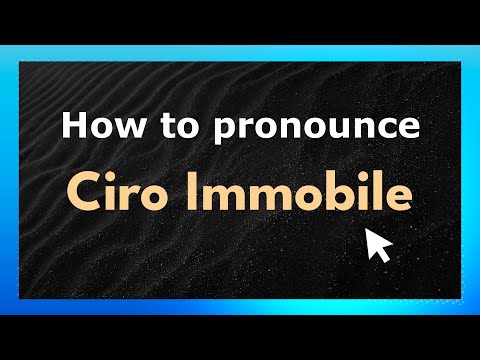 How to Pronounce Ciro Immobile (Italy/Italian Pronunciation) with Audio and Phonetic Spelling