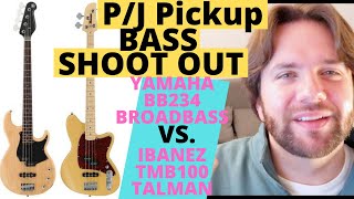 Video thumbnail for Yamaha BB234 Broadbass vs Ibanez TMB100 Talman Bass   PJ Shootout by cheers.com.au