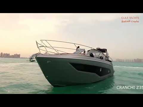 Cranchi Z35 | framed by Dubai skyline
