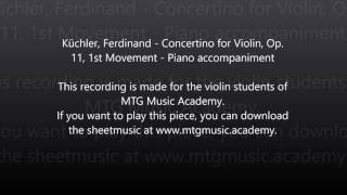 Küchler, Ferdinand - Concertino for Violin, Op. 11, 1st Movement - Piano accompaniment