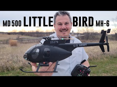 Yu Xiang - F119-S - MD 500 Little Bird MH-6 - 1:16 RTF GPS Heli Drone - Unbox & Maiden Flight