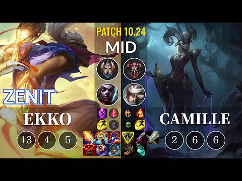HLE Zenit Ekko vs Camille Mid - KR Patch 10.24