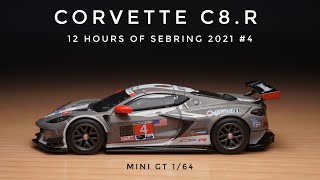 やっぱりGTマシンはカッコいい！MINI GT 1/64 Corvette C8.R 12 Hours of Sebring 2021 #4  ミニカーコレクション