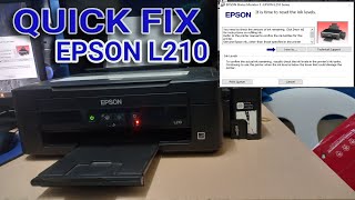 How to fix It is time to Reset the ink levels on Epson L210