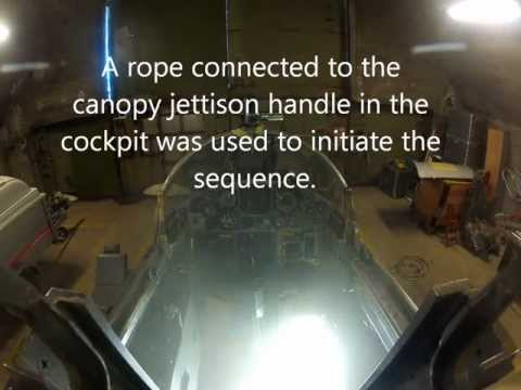 Test of the canopy jettison system performed on a CF-104