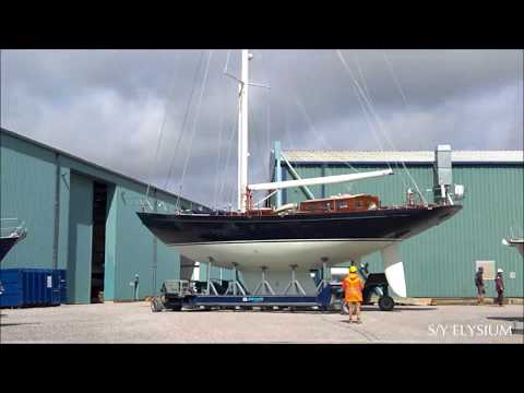 Classic S/Y Elysium: First Water Launch in 2019 after 3 years on the hard!