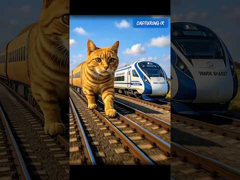 Vande Bharat vs Cat Express😺🚄 #shorts #train