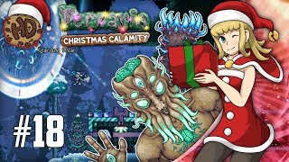 A Celestial Pillar Spawned in my Base! Moon Lord! | Terraria Christmas Calamity Let&#39;s Play #18