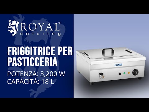 Video - Friggitrice per pasticceria - 18 litri - 3.200 W - zona fredda