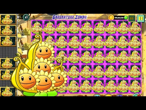 SUNFLOWER & All Plants Max Level VS 999 Treasure Yeti Zombie - Which Plant 's Best?