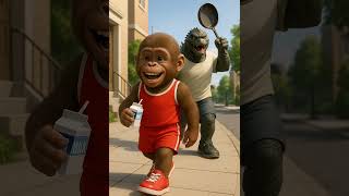 Download lagu Little King Kong is bullying little Godzilla #godzilla #kingkong #monster #godzillavskong mp3