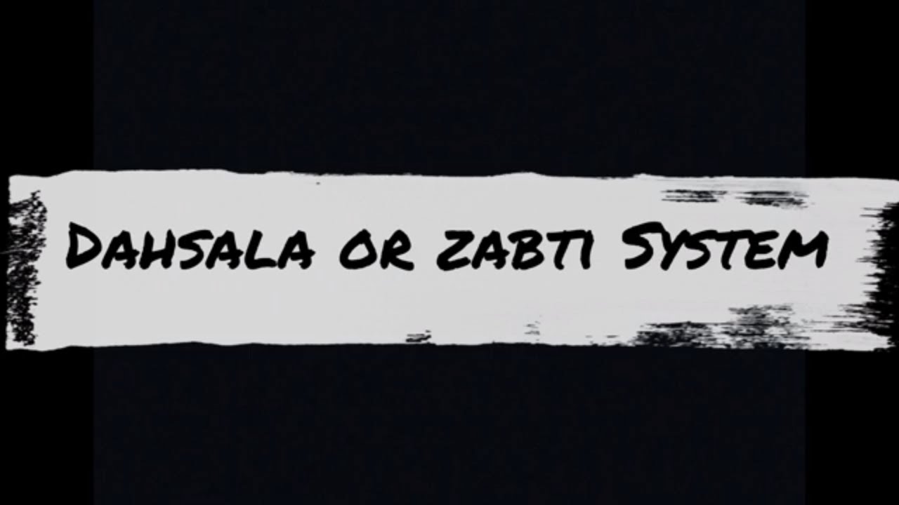 Video overview of Akbar's land revenue systems including Zabti and Dahsala