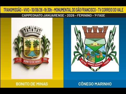 BONITO DE MINAS X CÔNEGO MARINHO – VIVO – 10/06/26 - 19:30h - JANUARENSE - FEMININO - 2026